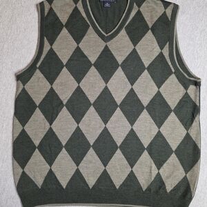 Brooks Brothers Argyle Sweater Vest - Green and Gray